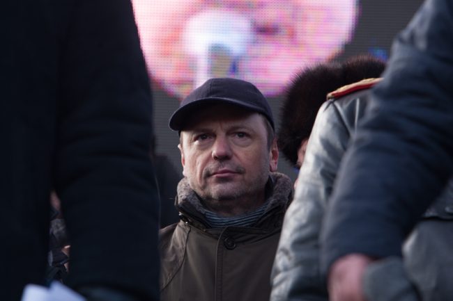 Vasile Năstase s-a implicat activ în protestele din 2015-2016 FOTO Sandu Tarlev