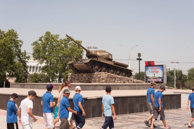 În centrul orașului Tiraspol FOTO: Sandu Tarlev